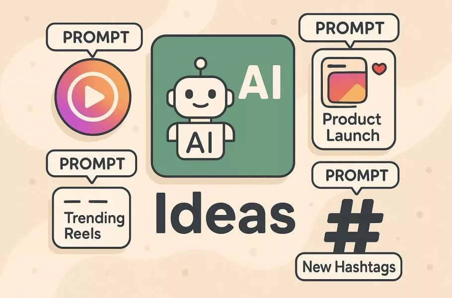 19 نمونه پرامپت برای اینستاگرام + راهنمای جامع پرامپت‌نویسی برای کپشن و پست اینستاگرام