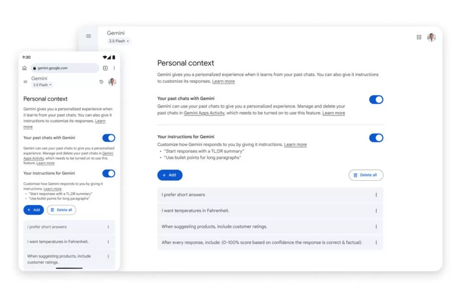 گوگل شخصی‌سازی پیشرفته‌تر جمینای را با قابلیت فراخوانی خودکار تاریخچه فراهم می‌سازد