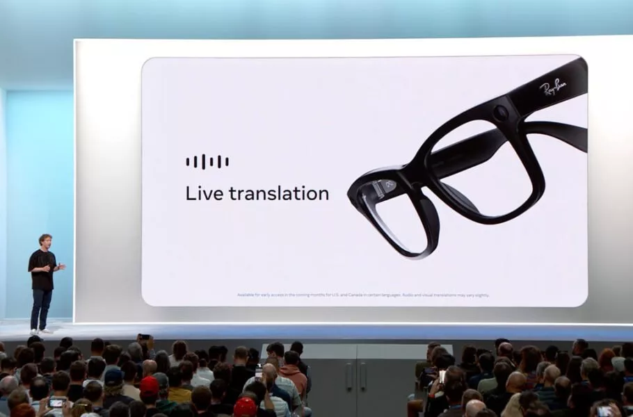 عینک هوشمند متا به قابلیت ترجمه همزمان مجهز می‌شود [تماشا کنید]
