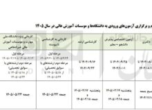 کنکور سراسری 1405 در 11 و 12 تیرماه برگزار می‌شود