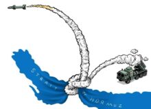 کاریکاتوریست مشهور اردنی: ایرانی‌ها تنگه هرمز رو گره زدن!