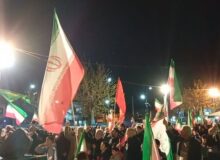 اجتماع شبانه مردم فراهان در حمایت از رهبر انقلاب و نیروهای مسلح