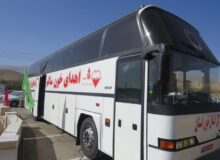 استقرار واحد سیار انتقال خون در میدان آیت الله کاشانی کرمانشاه