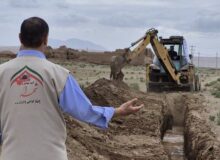 ایثار جهادگران گروه جهادی شهدا برای رفع بی آبی روستای عبدالملکی سبزوار