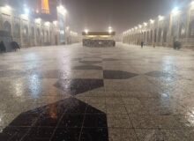 بارش تگرگ در حرم امام رضا(ع)