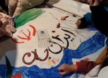 برپایی غرفه «ایستاده برای ایران» توسط کتابخانه های عمومی در مراغه