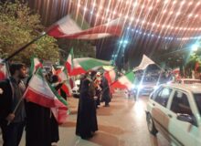 تشکیل زنجیره انسانی و تونل پرچم