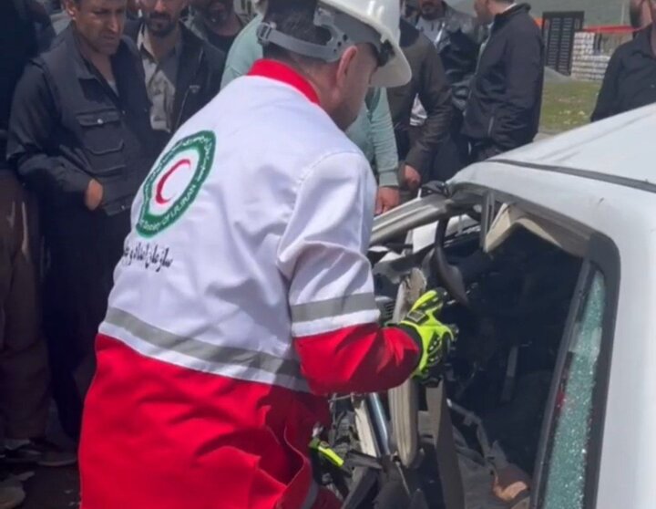 تصادف در محور مریوان – مرز باشماق جان راننده پراید را گرفت