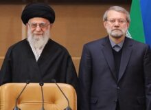 تصاویر حضور رهبر شهید انقلاب در صدا و سیما در زمان ریاست شهید لاریجانی