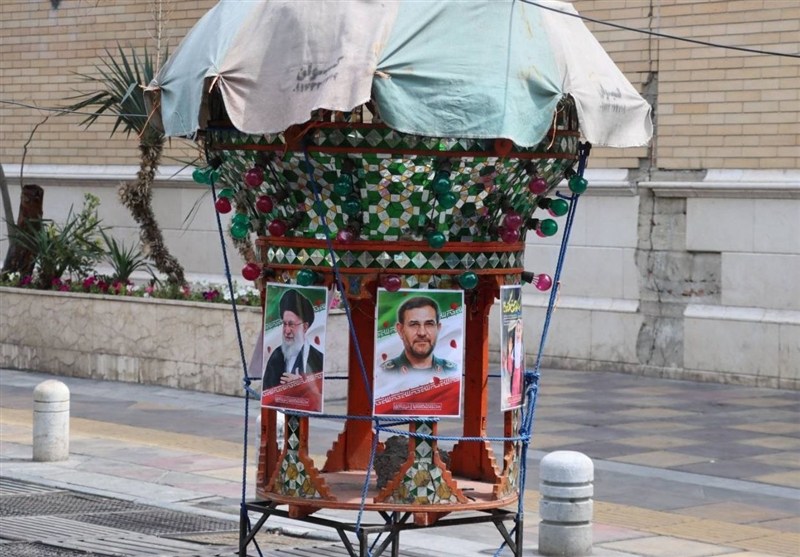 حجله‌های نورانی به یاد رهبر شهید انقلاب و کودکان میناب