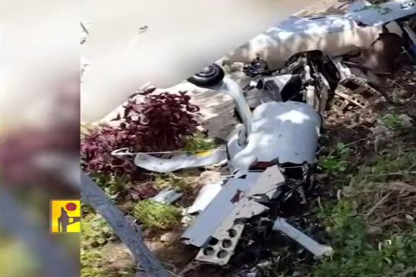 حمله حزب الله به تجهیزات نظامی اشغالگران؛ سرنگونی پهپاد هرمس+فیلم