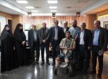 دیدار رئیس بنیاد شهید و امور ایثارگران با جانباز سرافراز حسین محمدی