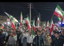 راهپیمایی شبانه مردم آب‌پخش