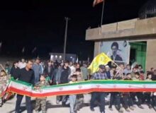 راهپیمایی شبانه مردم روستای «شهنیا» شهرستان دیر