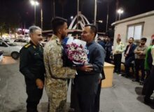 مراسم استقبال از جانبازان سرافراز ناوشکن دنا در آزادشهر