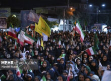 پنجاه‌وهفتمین شب حضور مردم بندرگز؛ اجتماع پرشور در قلب شهر